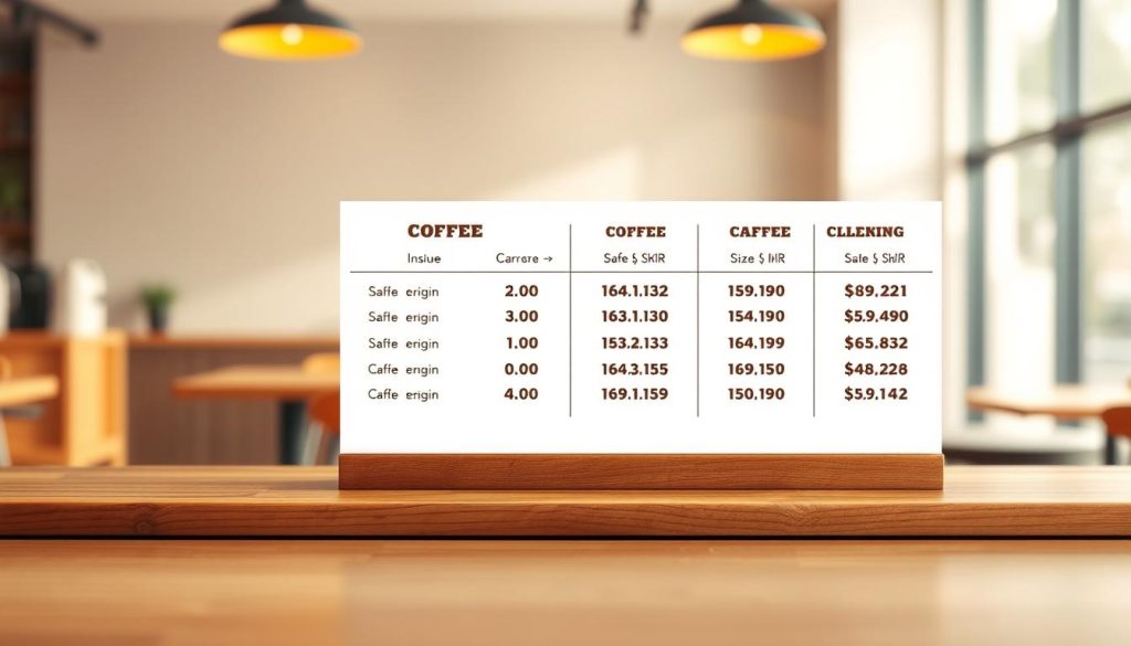 A modern, minimalist illustration of Burger King's coffee menu prices, captured in a bright, natural light setting. The frame showcases a sleek, wooden tabletop with a clean, simple layout of the various coffee size options and their corresponding prices, presented in a clear, legible font. The background is a soft, blurred, cafe-inspired ambiance, creating a warm, inviting atmosphere that complements the focus on the price information. The composition is balanced, with a slight angle to add visual interest, and the overall aesthetic reflects the professionalism and quality associated with the Burger King brand.