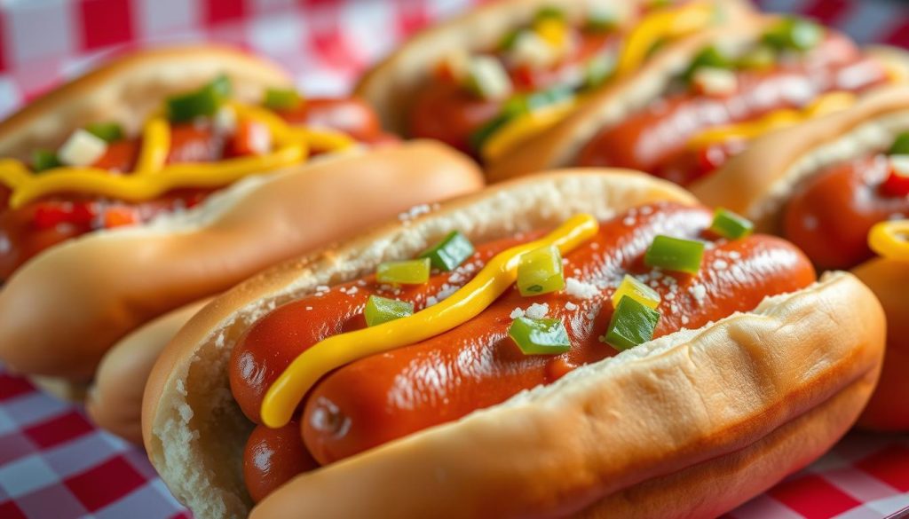 Chicago-style hot dogs