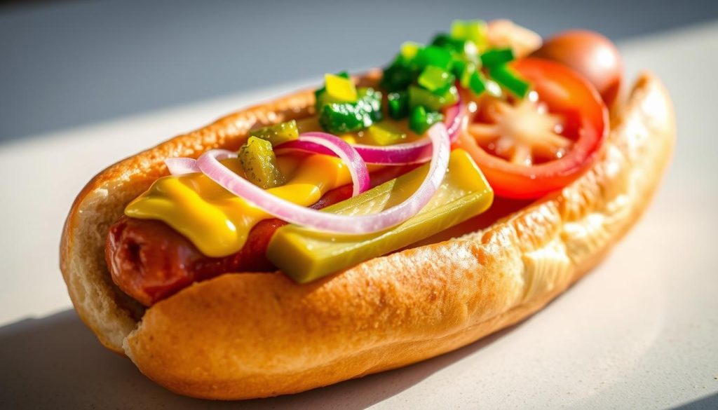 Chicago-style hot dogs