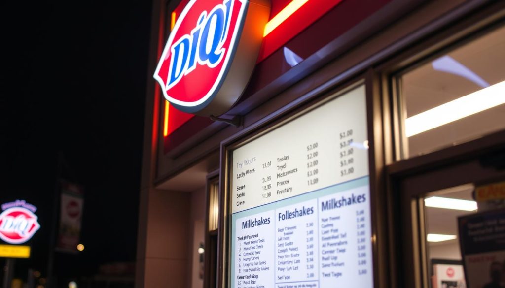 Dairy Queen shakes menu prices