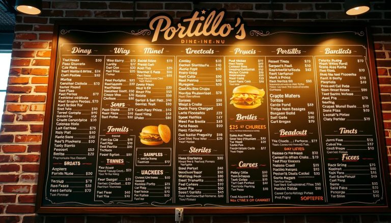 Dine-In Portillo's Menu With Prices