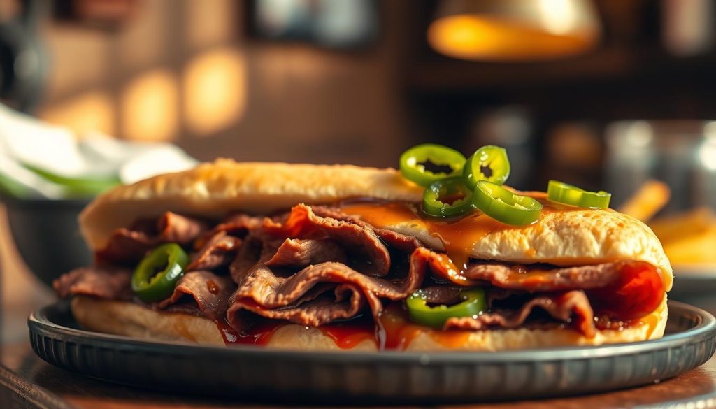 Italian beef sandwich