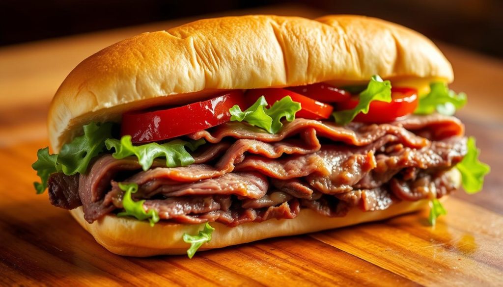 Portillo's Italian beef sandwich