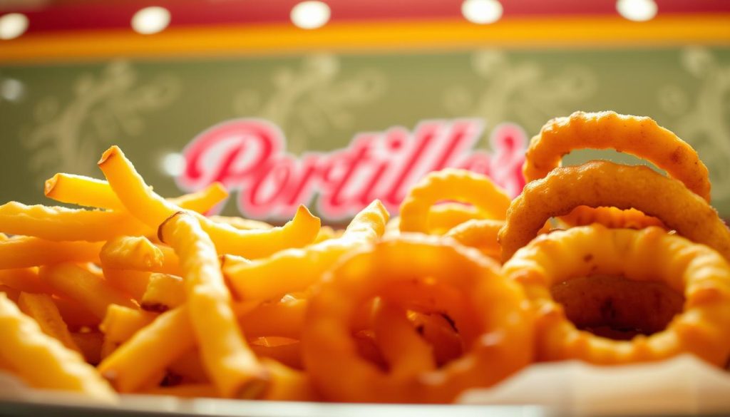 Portillo's menu sides French fries and onion rings