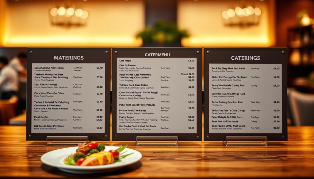 catering menu with prices