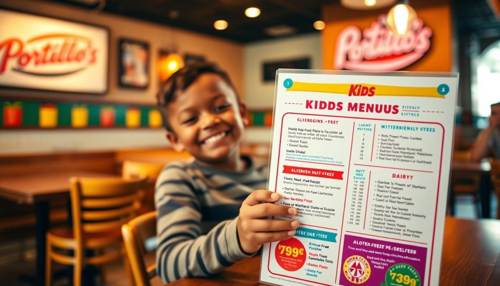 kids allergen menu Portillo's