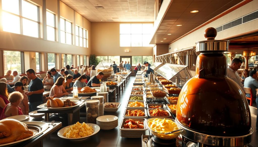 American buffet in California