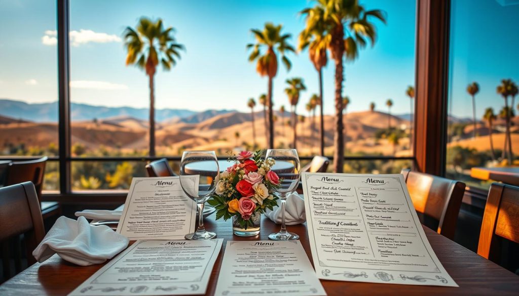 French restaurant menu California