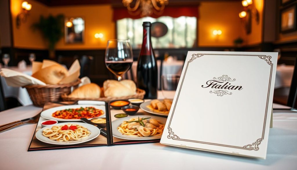 exquisite italian menu