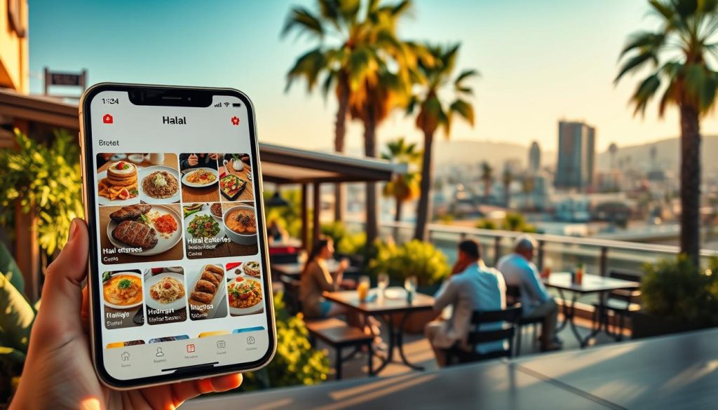halal restaurant California apps