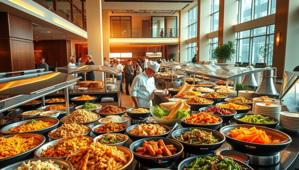 international buffet cuisine