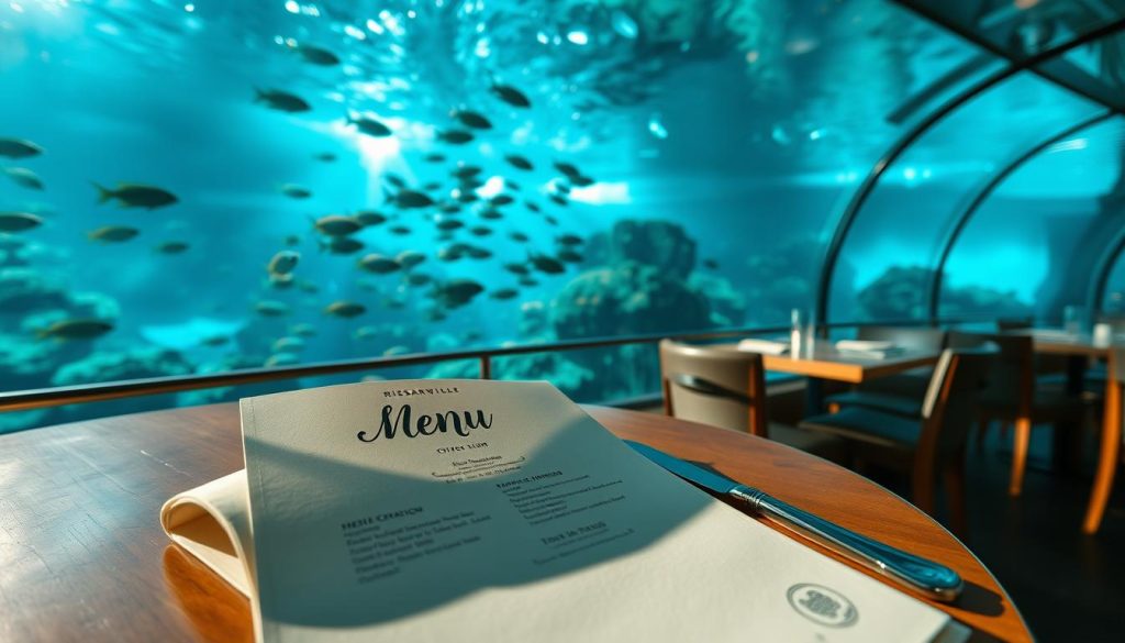 menu underwater restaurant Nashville