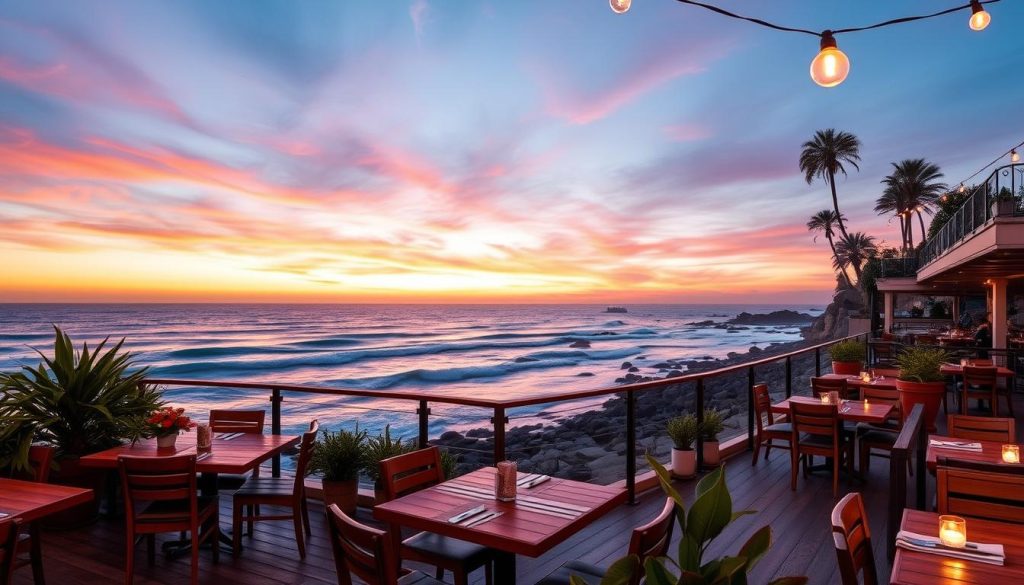 oceanfront outdoor seating restaurant california