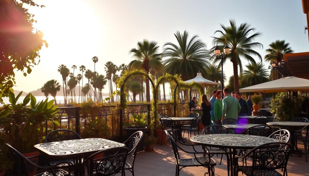 outdoor seating restaurant california