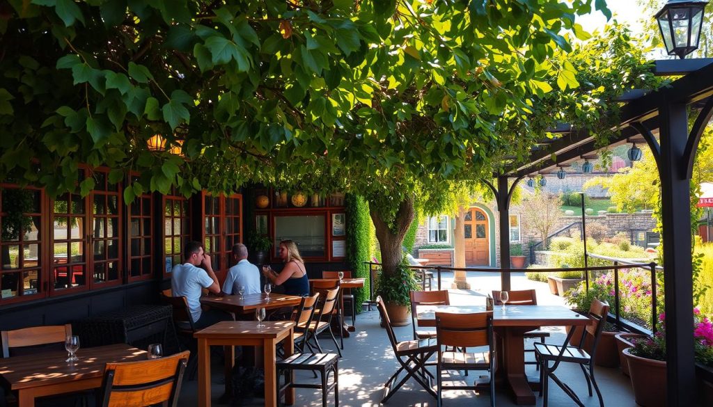 outdoor seating restaurant california