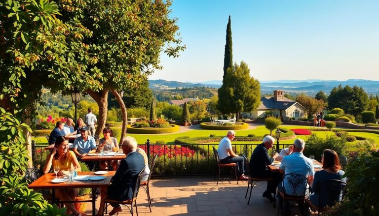 outdoor seating restaurant california