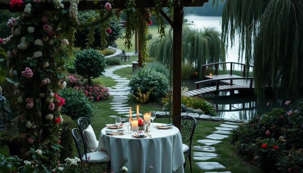 romantic outdoor dining