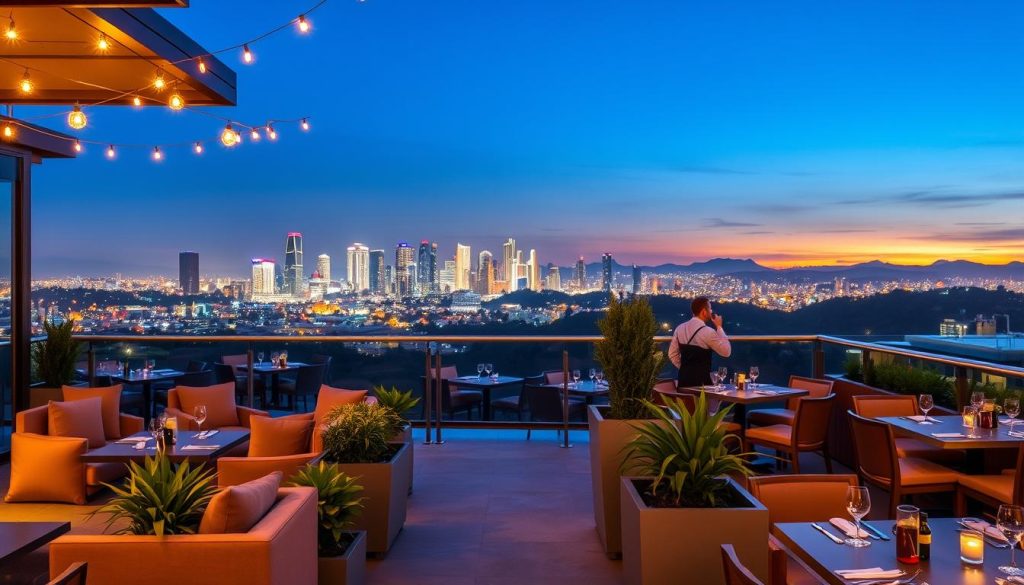 rooftop restaurants with city views California