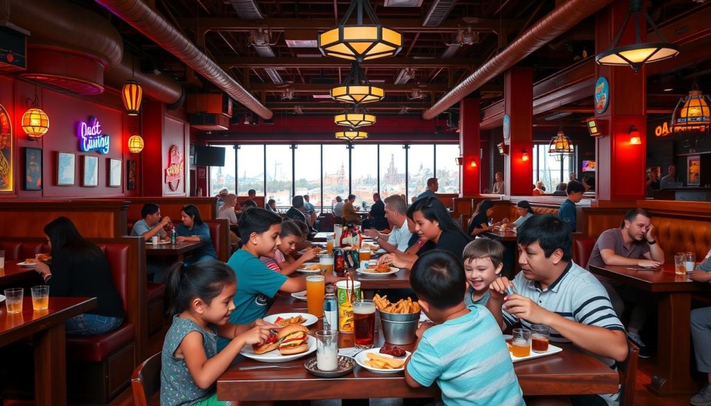 theme park family dining