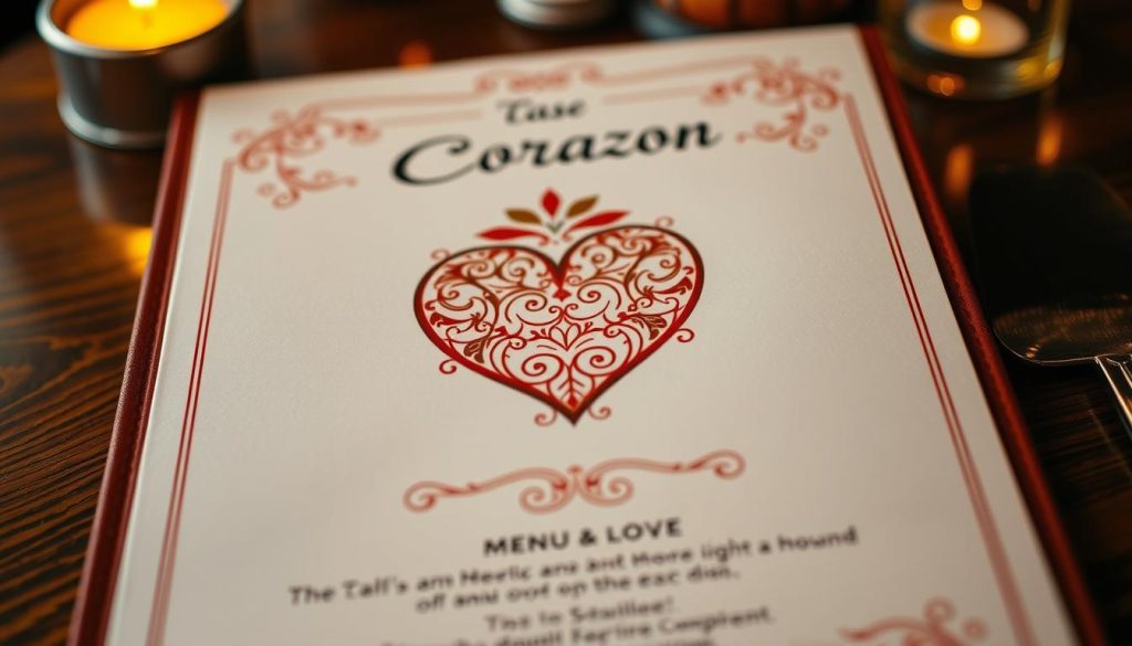 Casa Corazon menu
