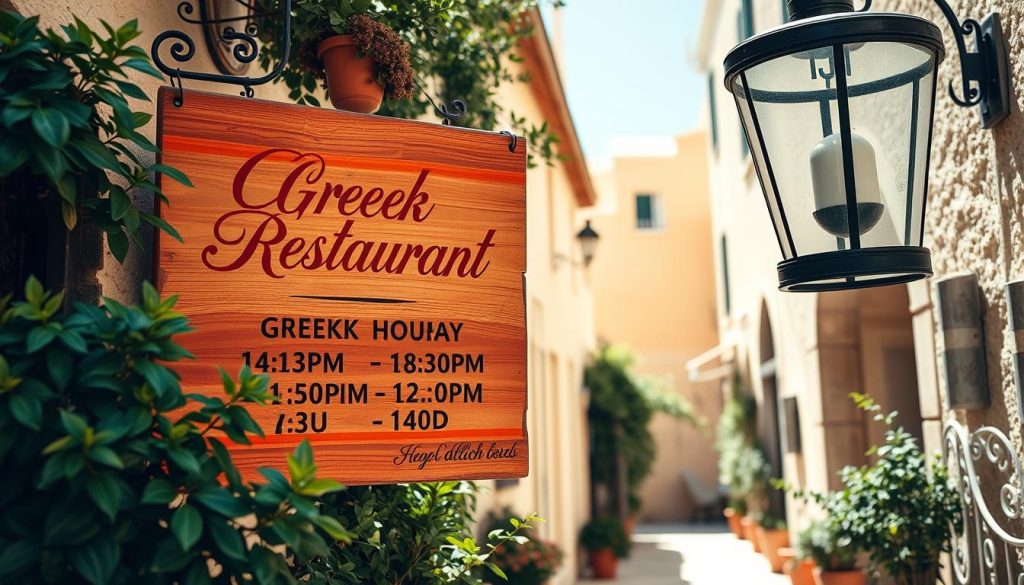 Greek Restaurant Hours